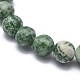 Natural Green Spot Jasper Bead Stretch Bracelets US-BJEW-K212-B-017-3