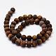 Frosted Natural Tiger Eye Beads Strands US-G-F364-18-8mm-2