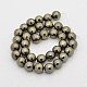 Round Non-magnetic Synthetic Hematite Beads Strands US-G-D617-8mm-28-2