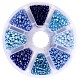 Round Glass Seed Beads 6/0 Mixed Color Opaque Loose Beads Silver Lined Blue US-SEED-PH0001-05D-1