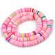 Handmade Polymer Clay Beads Strands US-CLAY-R089-6mm-098-2