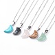 Natural & Synthetic Gemstone Pendant Necklaces US-NJEW-JN02161-1
