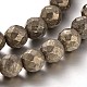 Faceted Round Natural Pyrite Beads Strands US-G-P061-4mm-20-2