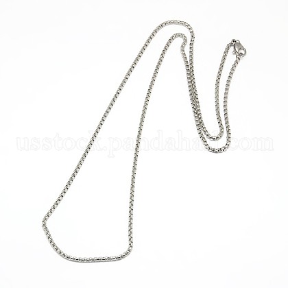 304 Stainless Steel Venetian Chain Necklace Making US-STAS-A028-N032P-A-1