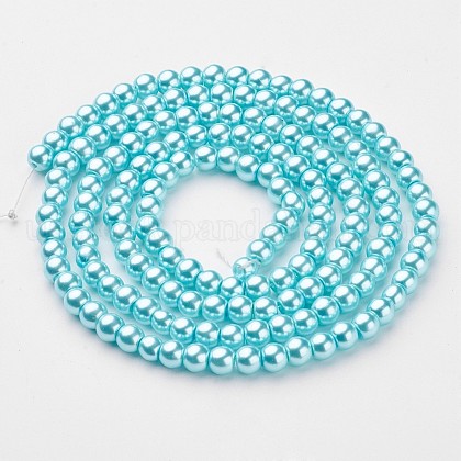 Glass Pearl Beads Strands US-HY-6D-B12-1