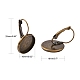Antique Bronze Brass Bezel Leverback Earring Findings for Cabochons US-X-KK-C1244-16mm-AB-NR-2