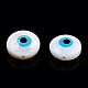 Evil Eye Natural Freshwater Shell Beads US-SHEL-F001-35-1