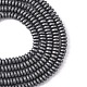 Matte Style Electroplate Non-magnetic Synthetic Hematite Beads Strands US-G-M007-77-2