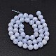 Round Natural Blue Lace Agate Bead Strands US-G-F289-27-8mm-2