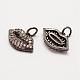 Brass Micro Pave Grade AAA Cubic Zirconia Charms US-ZIRC-G090-43-NR-2