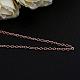 Real Rose Gold Plated Tin Alloy Cable Chain Necklaces US-NJEW-BB10198-18-3