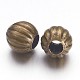 6MM Antique Bronze Plated Round Iron Corrugated Spacer Beads US-X-E185Y-NFAB-2