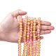 Spray Painted Crackle Glass Beads Strands US-CCG-Q002-8mm-03-4