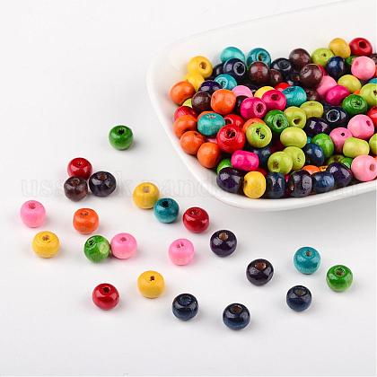 Lead Free Round Natural Wood Beads US-X-WOOD-S612-M-LF-1