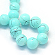 Baking Painted Glass Round Bead Strands US-X-DGLA-Q019-8mm-74-2