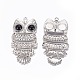 Alloy Resin Owl Big Pendants US-TIBEP-M001-24-1