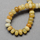 Natural Gemstone Old Topaz Jade Stone Rondelle Beads Strands US-G-S105-8mm-18-2