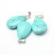 Teardrop Natural & Synthetic Mixed Stone Pendants US-G-Q368-M-3
