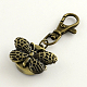 Retro Keyring Accessories Alloy Butterfly Watch for Keychain US-WACH-R009-114AB-1