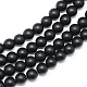 Synthetic Black Stone Bead Strands US-G-R345-8mm-38-1