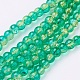 Spray Painted Crackle Glass Beads Strands US-CCG-Q002-6mm-07-1