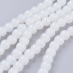 Imitation Jade Glass Beads Strands US-DGLA-S076-8mm-21