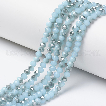 Electroplate Glass Beads Strands US-EGLA-A034-J10mm-E01-1