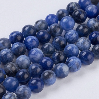 Natural Sodalite Beads Strands US-G-G515-6mm-07-1