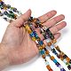 Square Handmade Millefiori Glass Beads Strands US-LK-R004-14-4