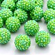 Chunky Resin Rhinestone Bubblegum Ball Beads US-RESI-S256-20mm-SAB14-2