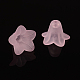 Pink Frosted Transparent Acrylic Flower Beads US-X-PLF018-02-2