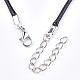 Waxed Cord Necklace Making US-NCOR-T001-01-3