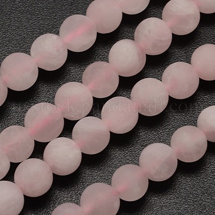 Natural Rose Quartz Beads Strands US-G-D670-10mm-1