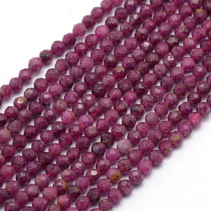 Natural Ruby/Red Corundum Beads Strands US-G-E411-14-3.5mm-1
