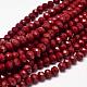 Faceted Rondelle Glass Beads Strands US-X-GLAA-I033-8mm-11-1