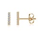 Brass Micro Pave Cubic Zirconia Stud Earrings US-EJEW-BB35384-G-1