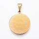 Real 18K Gold Plated 304 Stainless Steel Pendants US-STAS-H372-01A-2