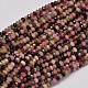 Faceted Rondelle Natural Tourmaline Bead Strands US-G-F269-44-1