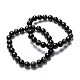 Natural Golden Sheen Obsidian Stretch Beaded Bracelets US-G-A185-01P-2