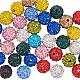 1 Pack of 12 Color Polymer Clay Rhinestone Pave Disco Ball Beads Sets 10mm Diameter with Individual Boxes US-RB-PH0004-01-5