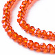 Electroplate Glass Beads Strands US-EGLA-T025-01A-4
