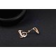 Real Rose Gold Plated Fashion Eco-Friendly Alloy Three Ring Enamel Ear Studs US-EJEW-AA00052-RG-2