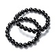 Natural Obsidian Stretch Beaded Bracelets US-G-A185-01A-2