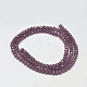Faceted Rondelle Glass Beads Strands US-GLAA-I033-3mm-10-2