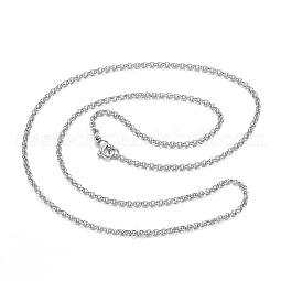 304 Stainless Steel Necklaces US-NJEW-E080-02P
