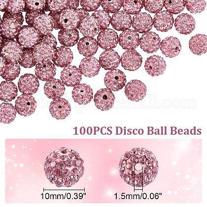 Pave Disco Ball Beads&nbsp;US-RB-A130-10mm-23-2