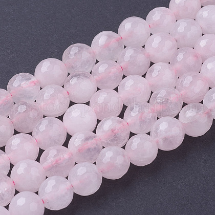 Natural Rose Quartz Beads Strands US-G-G099-F8mm-15-1