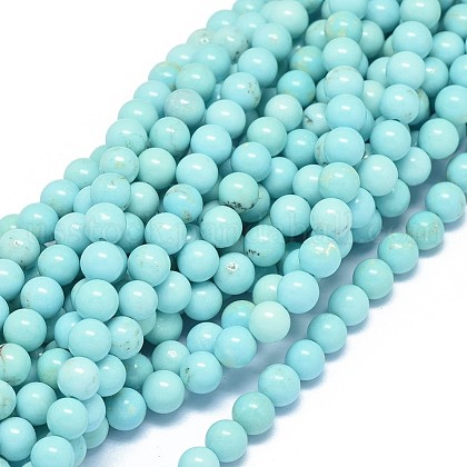 Natural Magnesite Beads Strands US-G-F604-04-6mm-1