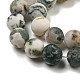 Natural Tree Agate Frosted Agate Round Gemstone Beads Strands US-G-O151-01-8mm-3