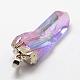 Electroplate Natural Quartz Crystal Pointed Pendants US-G-F463-01S-5